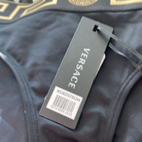 VERSACE Bikini Bottom Brief Woman Black Swimwear NWT Size XS $400 - Picture 6 of 9